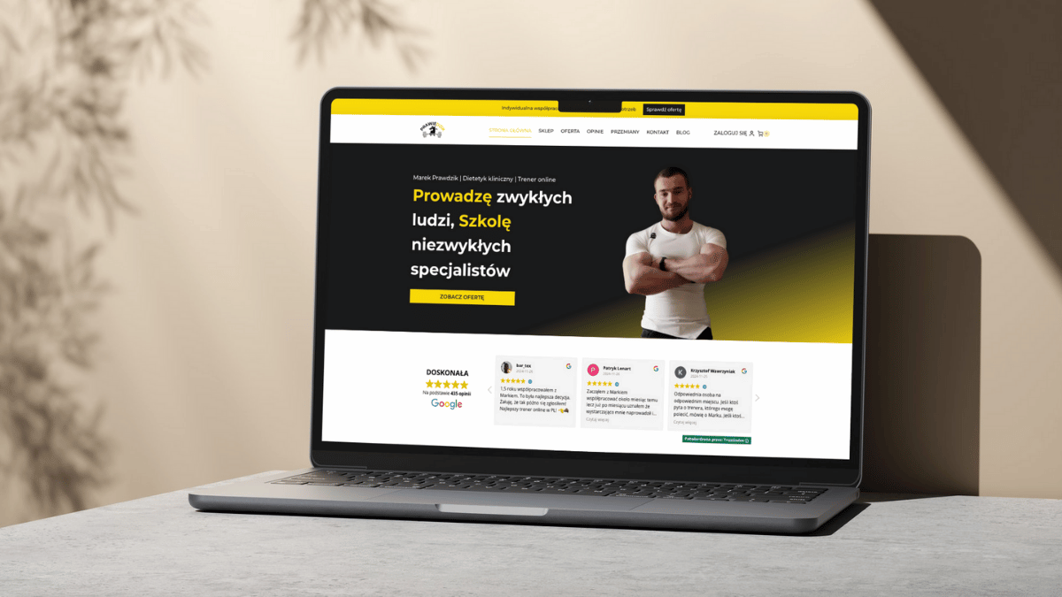 Mockup strony Prawiedzik.pl